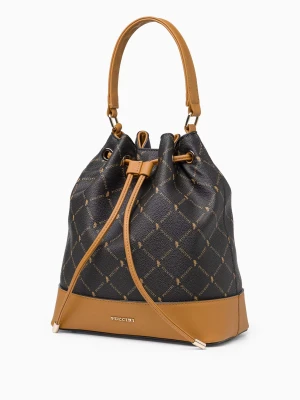 Torebka damska duża typu worek z regulowanym paskiem Puccini