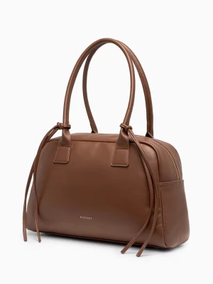 Torebka damska kuferek duża brązowa Puccini