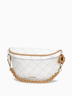 Torebka damska listonoszka biały monogram Puccini