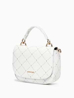 Torebka damska listonoszka crossbody biały monogram Puccini