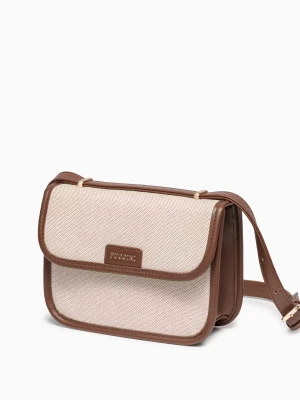 Torebka damska listonoszka z łączonych materiałów Puccini