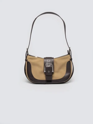 Torebka damska na ramię z klamrą beżowa Pameli 801 BIG STAR