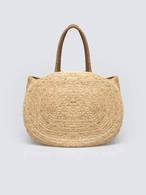 Torebka damska pleciona beżowa Haiti 801 BIG STAR