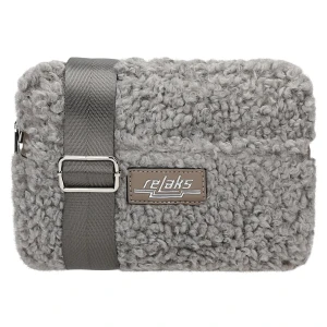 Relaks mała popielata torebka ze sztucznego futra r 80006-60