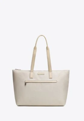 Torebka damska shopper na ramię kremowa Wittchen
