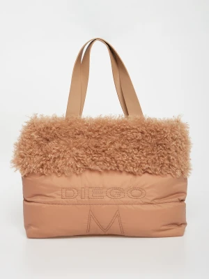 Torebka damska shopper z futerkiem DIEGO M