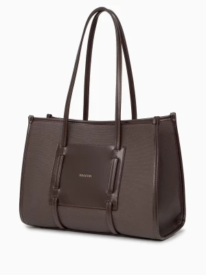 Torebka damska shopperka brązowa Puccini