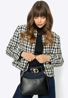 Torebka damska typu bagietka z ekoskóry czarna Wittchen