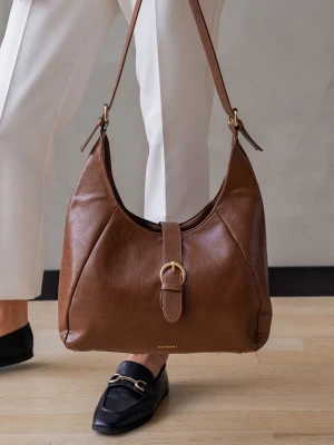 Torebka damska typu hobo brązowa Puccini
