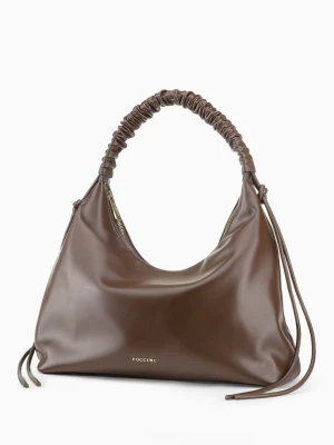 Torebka damska typu hobo czekoladowa Puccini