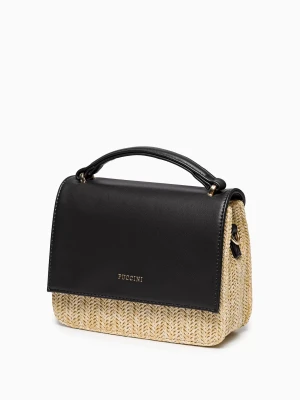 Torebka damska typu koszyk mała czarna Puccini