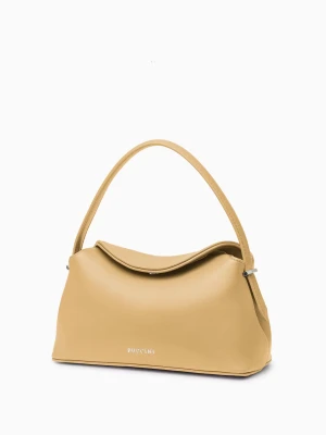 Torebka damska typu kuferek mała beżowa Puccini