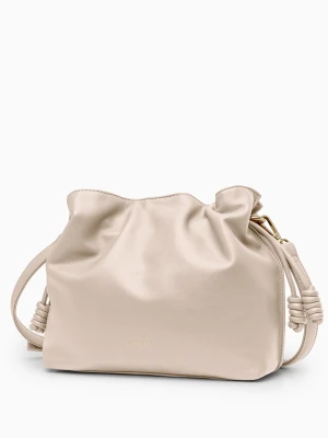 Torebka damska typu listonoszka ze skóry ekologicznej beżowa Puccini