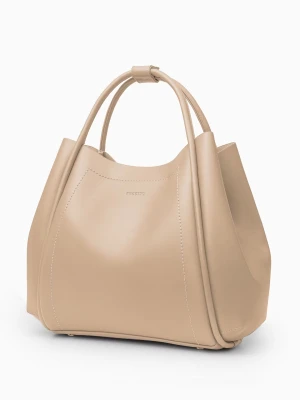 Torebka damska typu worek beżowa Puccini