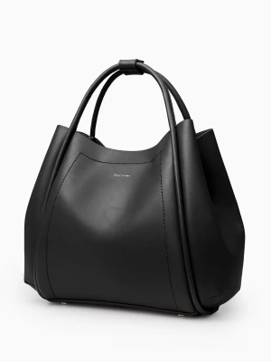 Torebka damska typu worek czarna Puccini