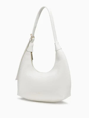 Torebka damska w kształcie rogala biała Puccini