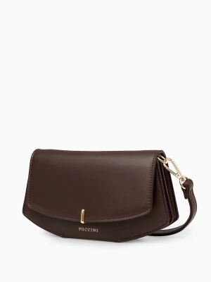 Torebka damska z przegrodami mała brązowa Puccini