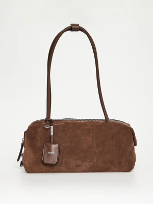 Torebka damska zamszowa baguette Holdall Sling MAX MARA ACCESSORI
