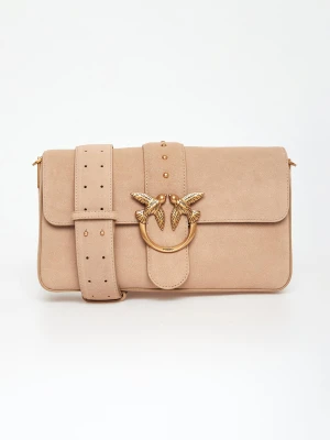 Torebka damska zamszowa skóra Love One Classic Slouchy Suede PINKO