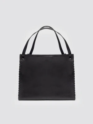 Torebka damska ze skóry ekologicznej czarna Mirosa 906 BIG STAR