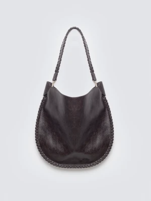 Torebka damska ze skóry ekologicznej z linii Authentic brązowa Findi 804 BIG STAR