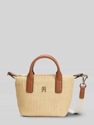 Torebka do noszenia w ręku z efektem plecionki Tommy Hilfiger