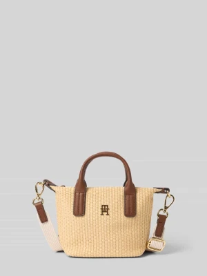 Torebka do noszenia w ręku z efektem plecionki Tommy Hilfiger