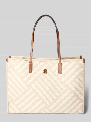Torebka do noszenia w ręku z tkanym wzorem Tommy Hilfiger