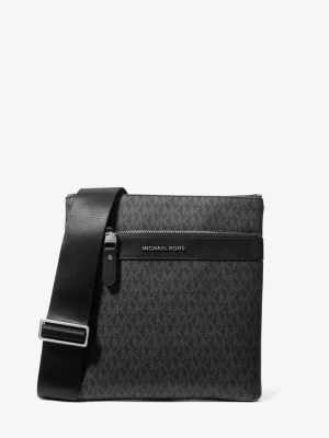 Torebka do przewieszenia przez ramię Hudson z charakterystycznym logo Michael Kors CZARNY (Czarny)