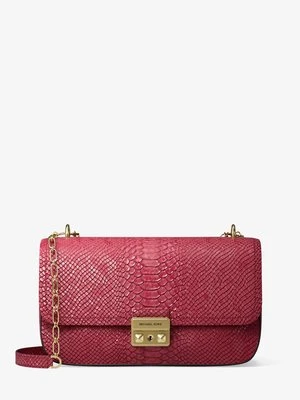 Torebka do przewieszenia przez ramię Tribeca ze skóry z fakturą łuski węża Michael Kors