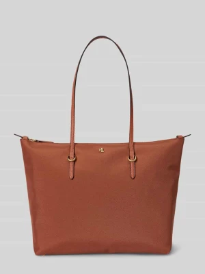 Torebka do ręki z detal z logo Lauren Ralph Lauren