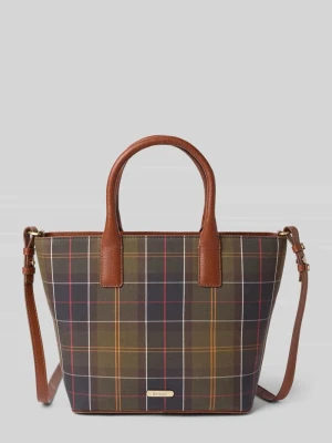 Torebka do ręki z domieszką bawełny model 'BIRCH' Barbour Średniobrązowy