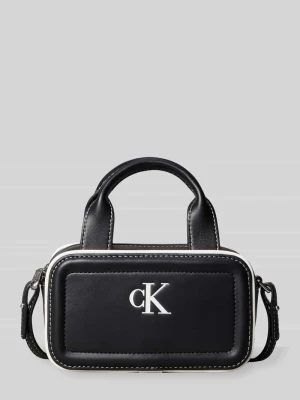 Torebka do ręki z nadruk z logo model 'BAULETTO' CK Calvin Klein