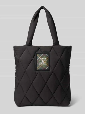 Torebka do ręki z naszywką z logo Barbour Czarny