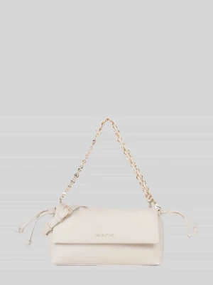 Torebka do ręki z paskiem z łańcuszka model 'ROBBY' VALENTINO BAGS Écru