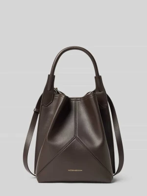 Torebka do ręki z wytłoczonym logo model 'VICTORIA BUCKET' Victoria Beckham Bordowy