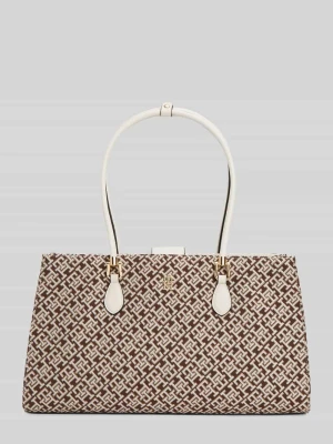 Torebka do ręki z żakardowym logo model 'GRACE' Tommy Hilfiger