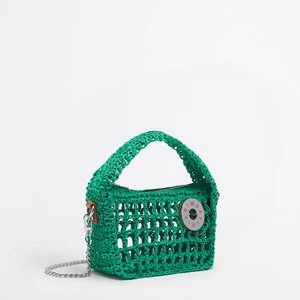 Torebka hobo XS rafia zielona BIMBA Y LOLA