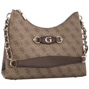 Zdjęcie produktu Torebka Izzy Top Zip Shoulder Bag HWSG86 54010 Latte Logo/Brown (GU712-a) Guess