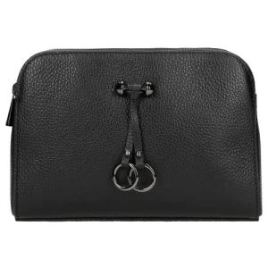 Niewielka czarna torebka damska ze skóry licowej 80310-51 Wojas
