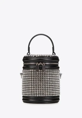 Torebka kubełek z kryształkami srebrna Wittchen