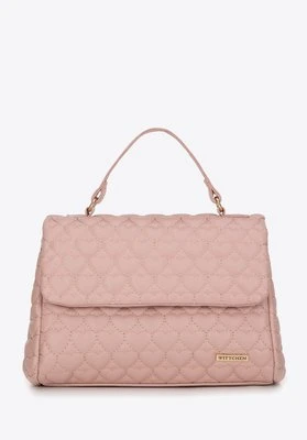 Torebka kuferek pikowana w serca różowa Wittchen