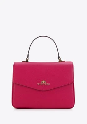 Torebka kuferek skórzana mała różowa Wittchen