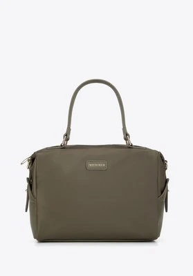 Torebka kuferek z nylonu pudełkowa zielona Wittchen