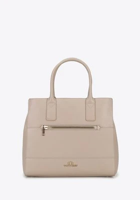 Torebka kuferek ze skóry o fakturze saffiano dwukomorowa Wittchen