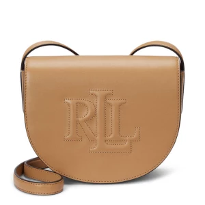 Torebka LAUREN RALPH LAUREN Witley Leather Medium Embossed Logo Crossbody Bag 431950130008 Brązowy