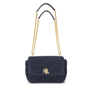 Torebka LAUREN RALPH LAUREN Woven Straw Medium Sophee Shoulder Bag 431920043005 Granatowy