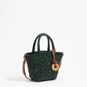 Torebka shopper pleciona zielona BIMBA Y LOLA