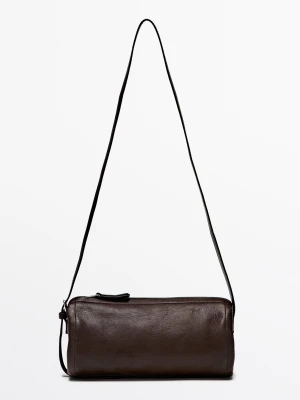 Torebka Listonoszka Ze Skóry Nappa - Brązowy - Massimo Dutti - Female
