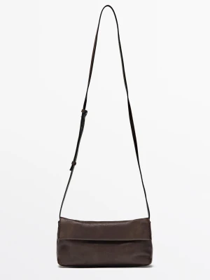 Torebka Listonoszka Ze Skóry Nappa - Brązowy - Massimo Dutti - Female